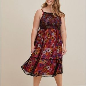 Torrid floral mesh dress